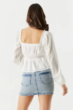 Crinkle Milkmaid Top -Deals Drape & Denim Store 050231811326 10 1