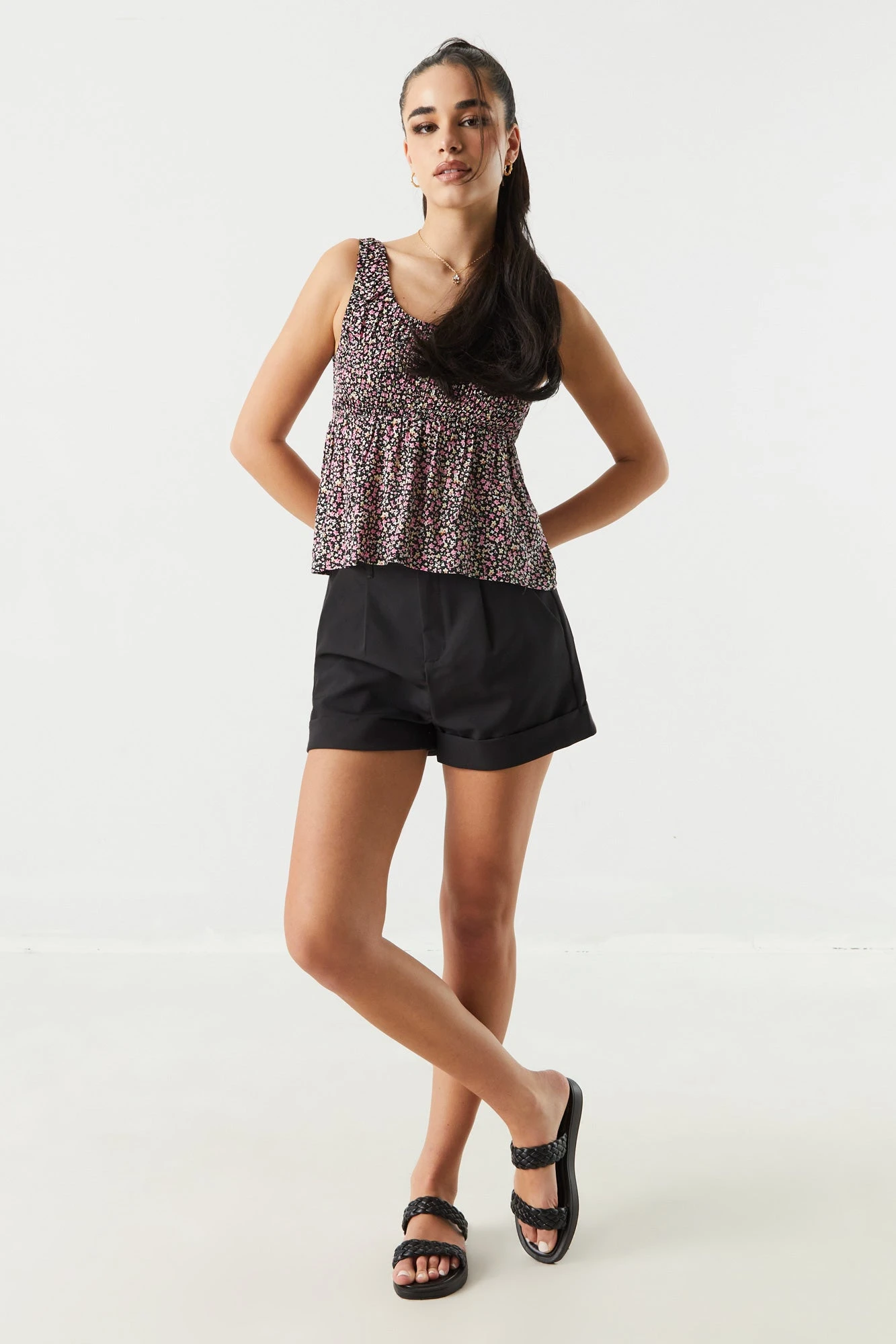 Floral Smocked Milkmaid Cami 3 Floral Smocked Milkmaid Cami - Image 3