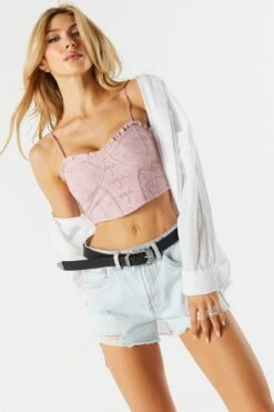 Eyelet Lace Bustier Top -Deals Drape & Denim Store 050403036326 54 0