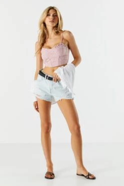 Eyelet Lace Bustier Top -Deals Drape & Denim Store 050403036326 54 2