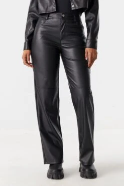 Faux-Leather Wide Leg Pant -Deals Drape & Denim Store 051242631309 01 1
