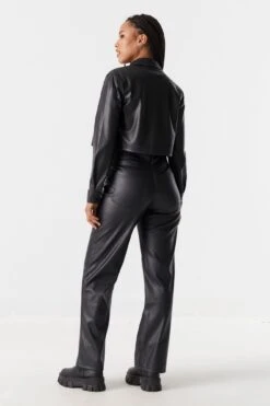 Faux-Leather Wide Leg Pant -Deals Drape & Denim Store 051242631309 01 2