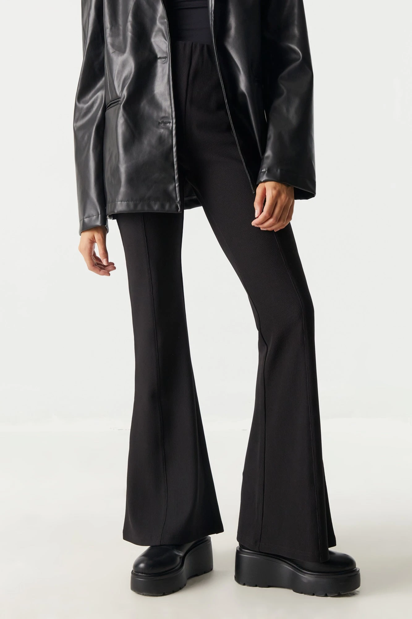 Pull-On Ribbed Flare Pant 2 Pull-On Ribbed Flare Pant - Image 2