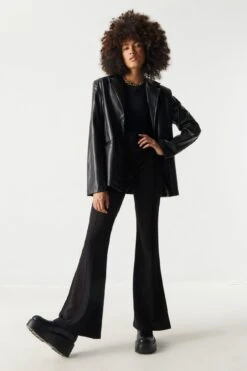 Pull-On Ribbed Flare Pant