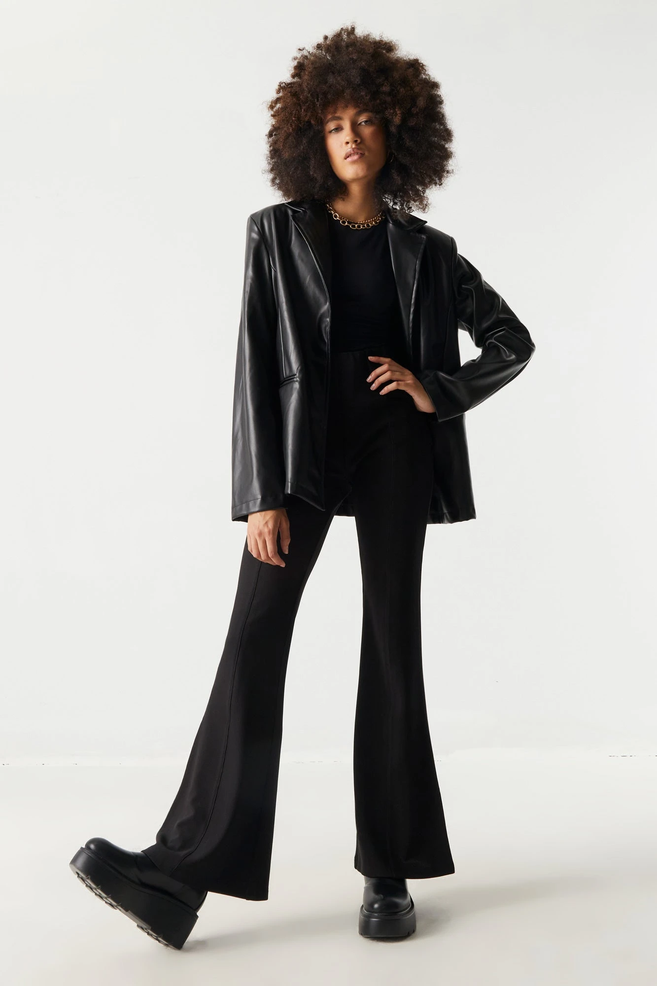 Pull-On Ribbed Flare Pant 1 Pull-On Ribbed Flare Pant