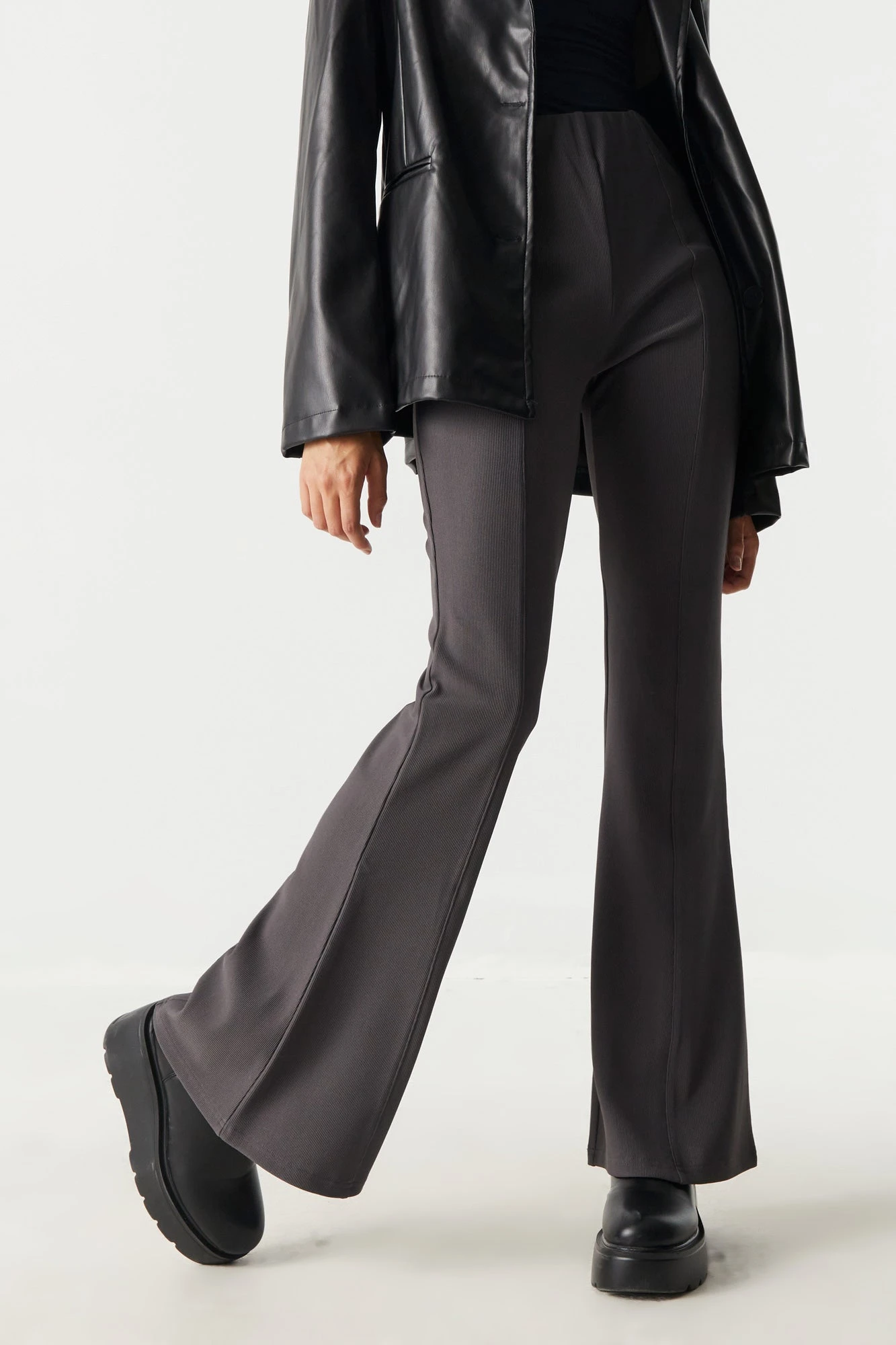 Pull-On Ribbed Flare Pant 8 Pull-On Ribbed Flare Pant - Image 8