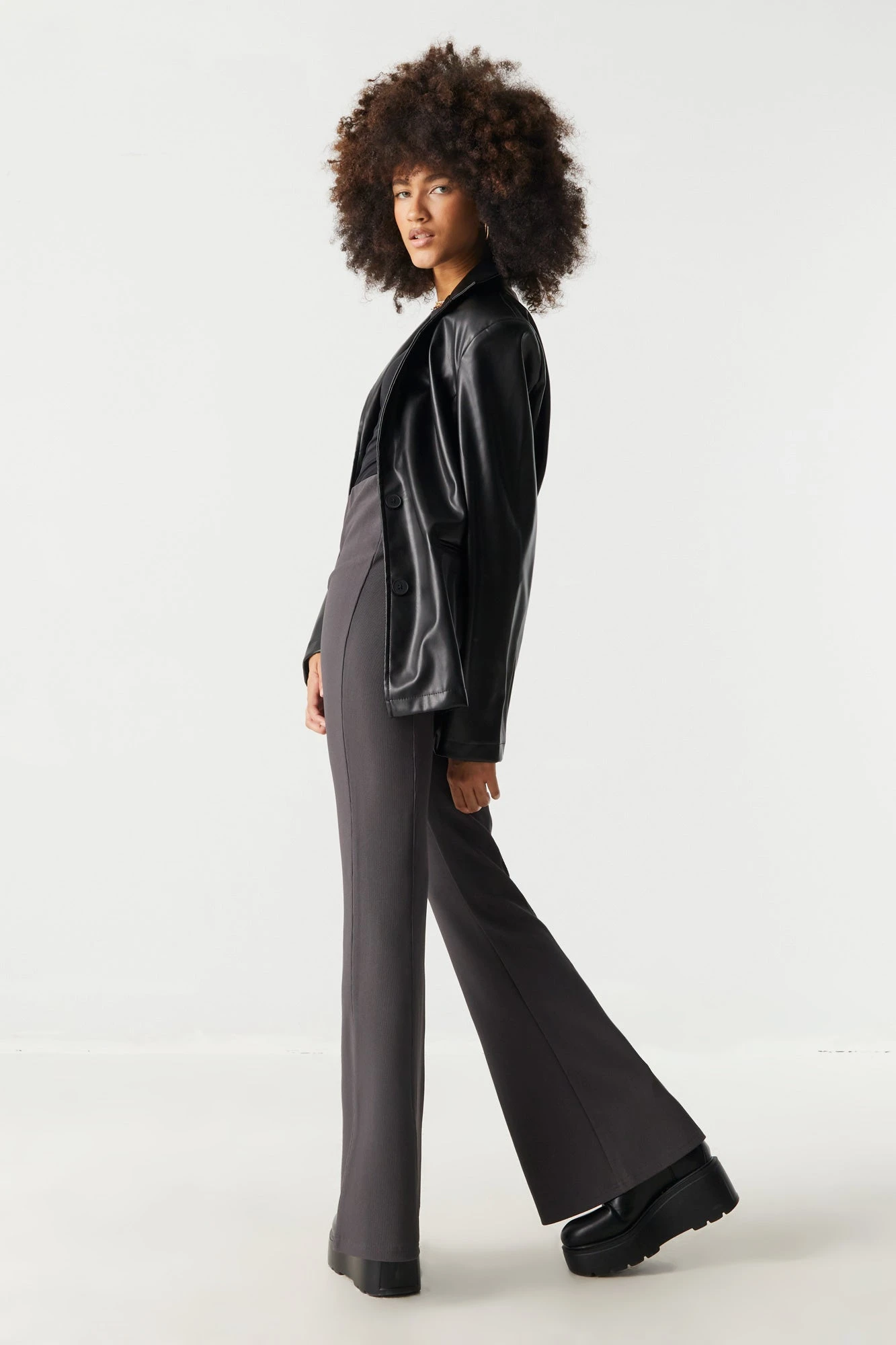 Pull-On Ribbed Flare Pant 9 Pull-On Ribbed Flare Pant - Image 9