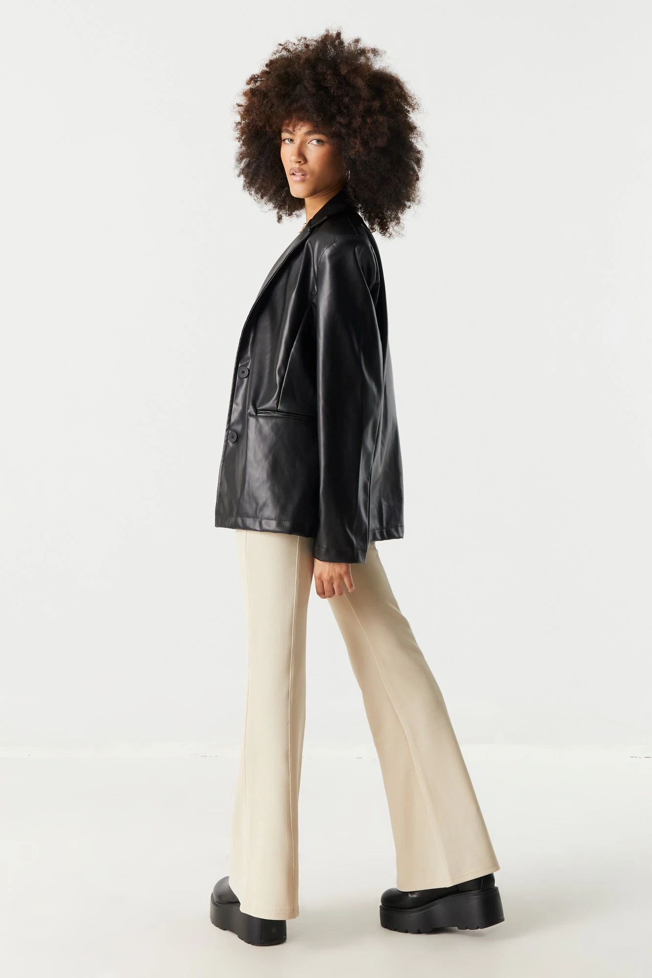 Pull-On Ribbed Flare Pant 6 Pull-On Ribbed Flare Pant - Image 6