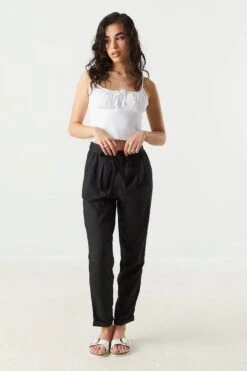 Tencel Paperbag Pant 21 Tencel Paperbag Pant -Deals Drape & Denim Store 051465531243 01