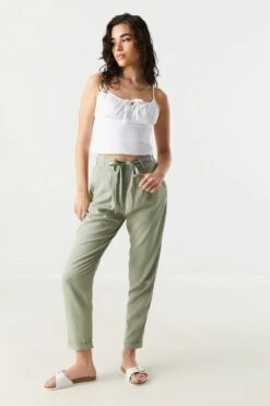 Tencel Paperbag Pant 27 Tencel Paperbag Pant -Deals Drape & Denim Store 051465531243 49 0