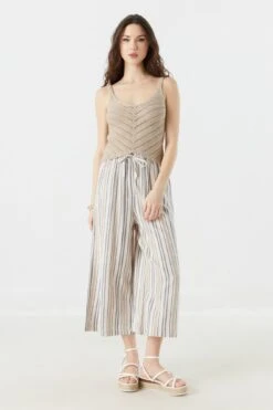 Striped Linen Culottes
