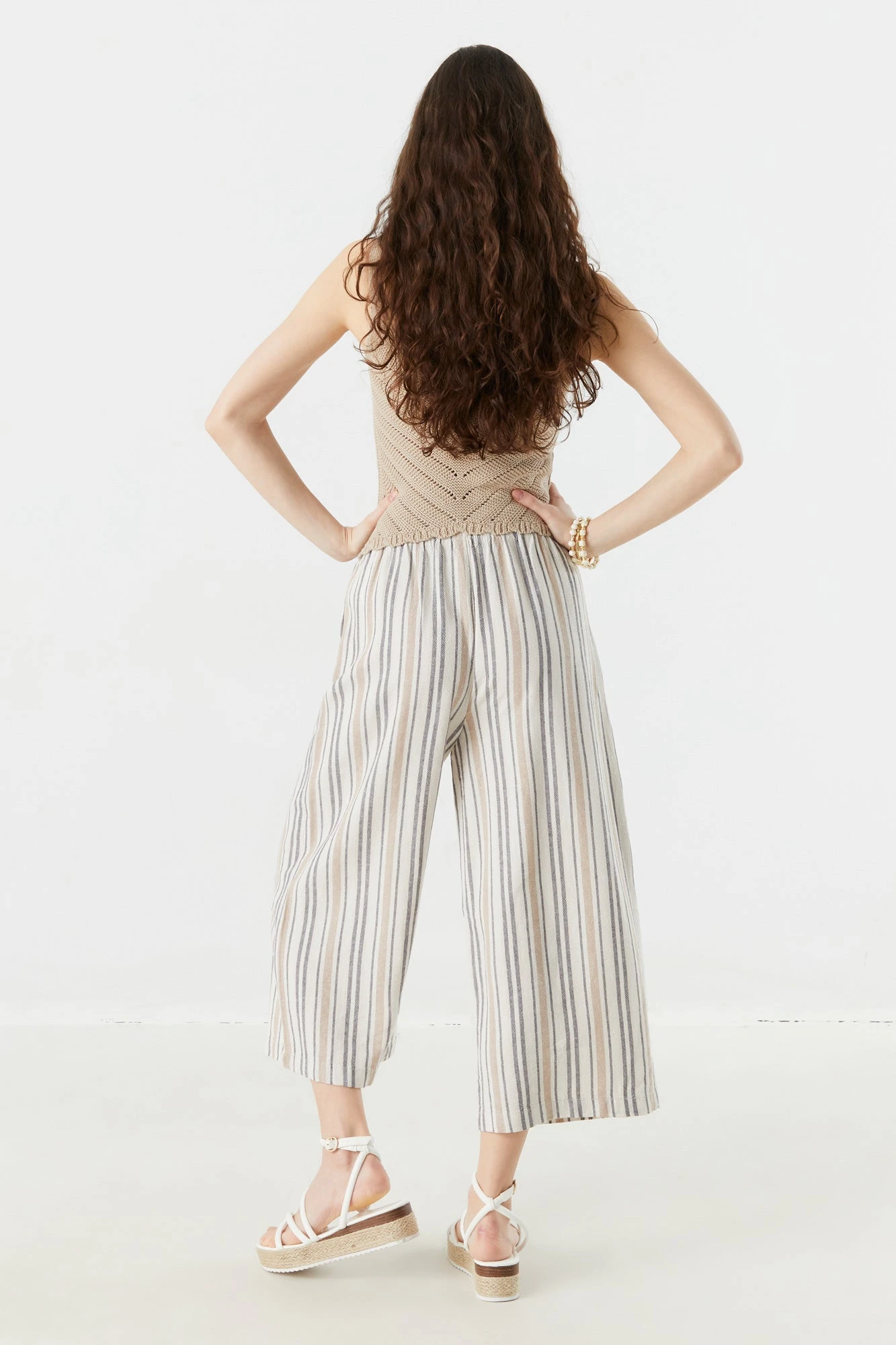 Striped Linen Culottes 2 Striped Linen Culottes - Image 2