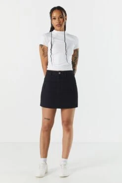 Twill Cargo Mini Skirt -Deals Drape & Denim Store 051539072484 01 2