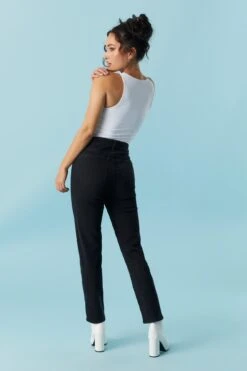 Refuge Distressed Black Vintage Stretch Mom Jean -Deals Drape & Denim Store 051628071191 01 2 1