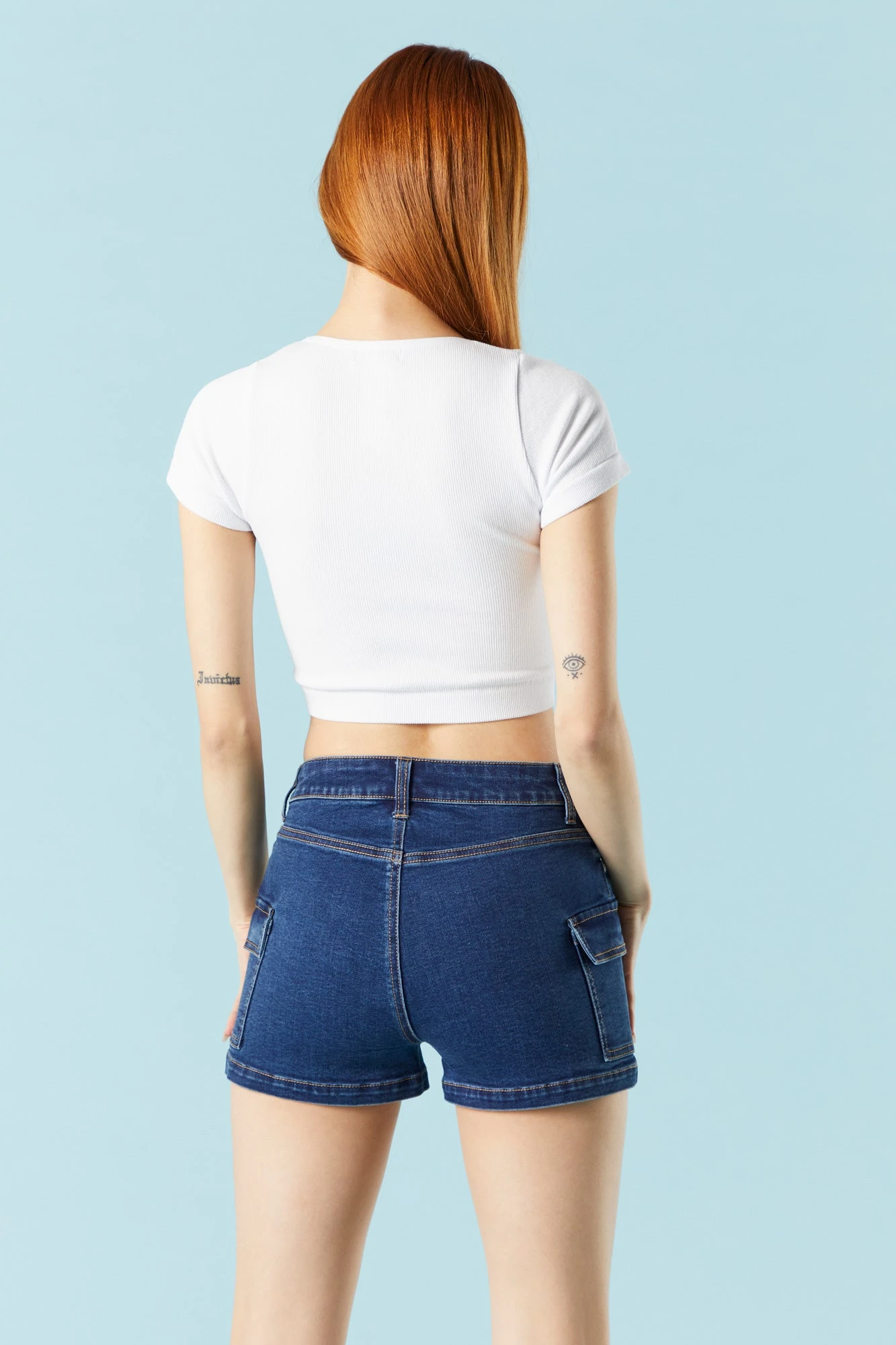 Dark Wash Denim Cargo Short 2 Dark Wash Denim Cargo Short - Image 2