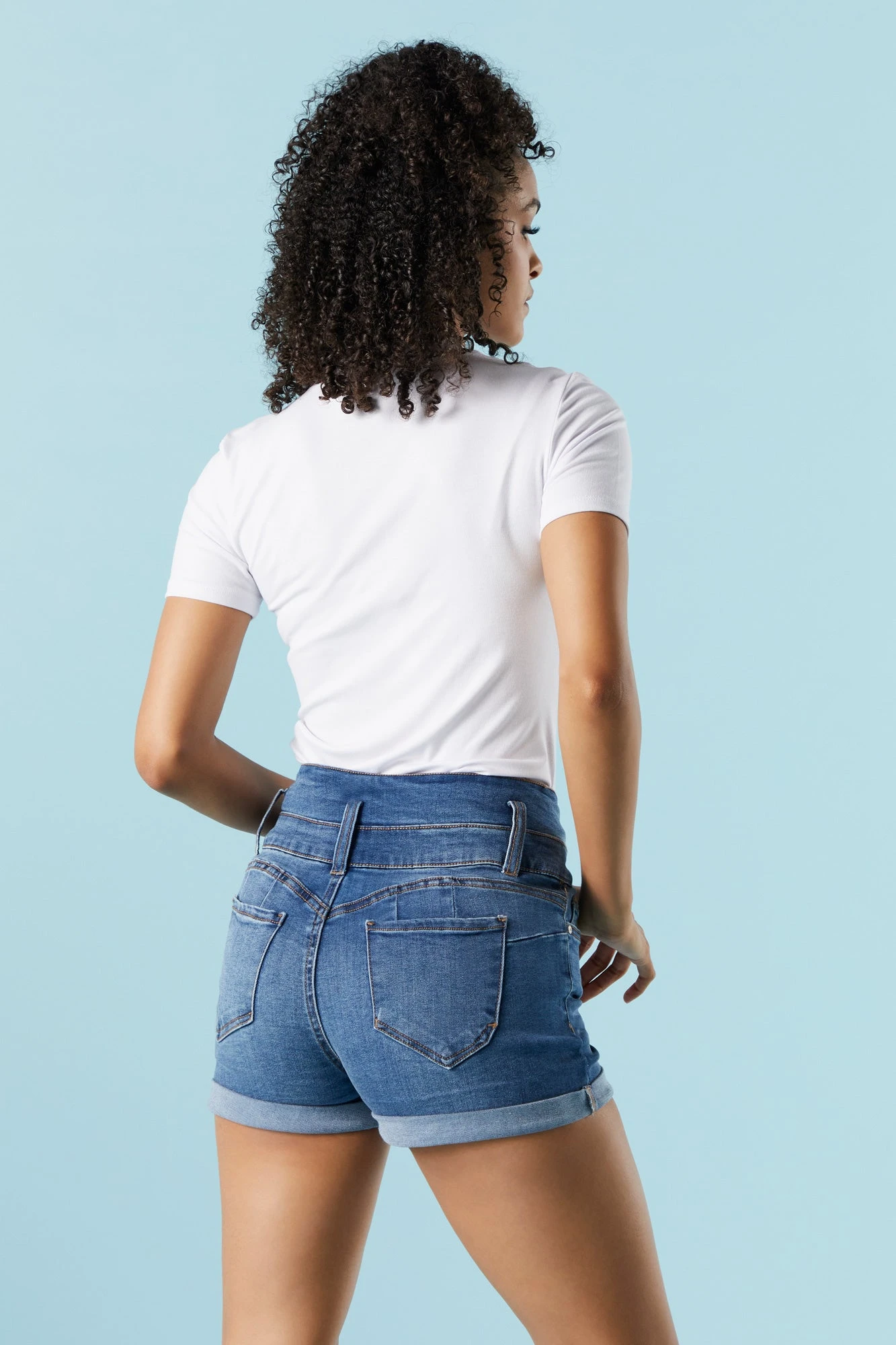 Ibiza Medium Wash Denim Short 2 Ibiza Medium Wash Denim Short - Image 2