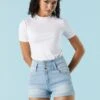 Ibiza Light Wash Denim Short
