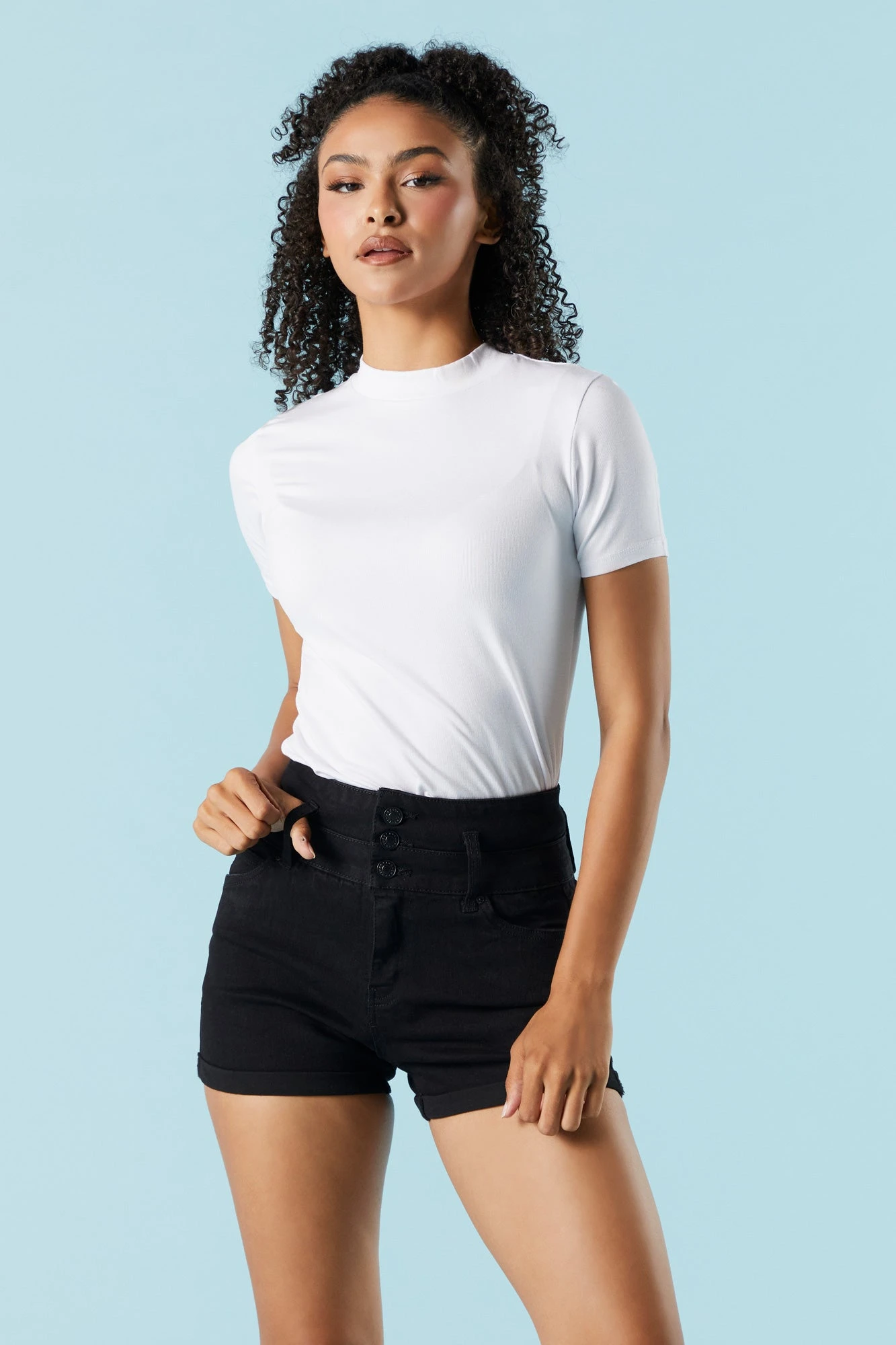 Ibiza Black Wash Denim Short 1 Ibiza Black Wash Denim Short