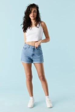 Medium Wash Denim Mom Short -Deals Drape & Denim Store 052039668003 58 2 2