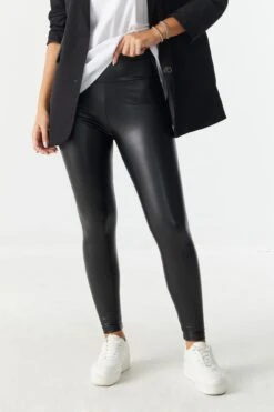 Faux-Leather High-Rise Shaper Legging -Deals Drape & Denim Store 052224685548 01 1