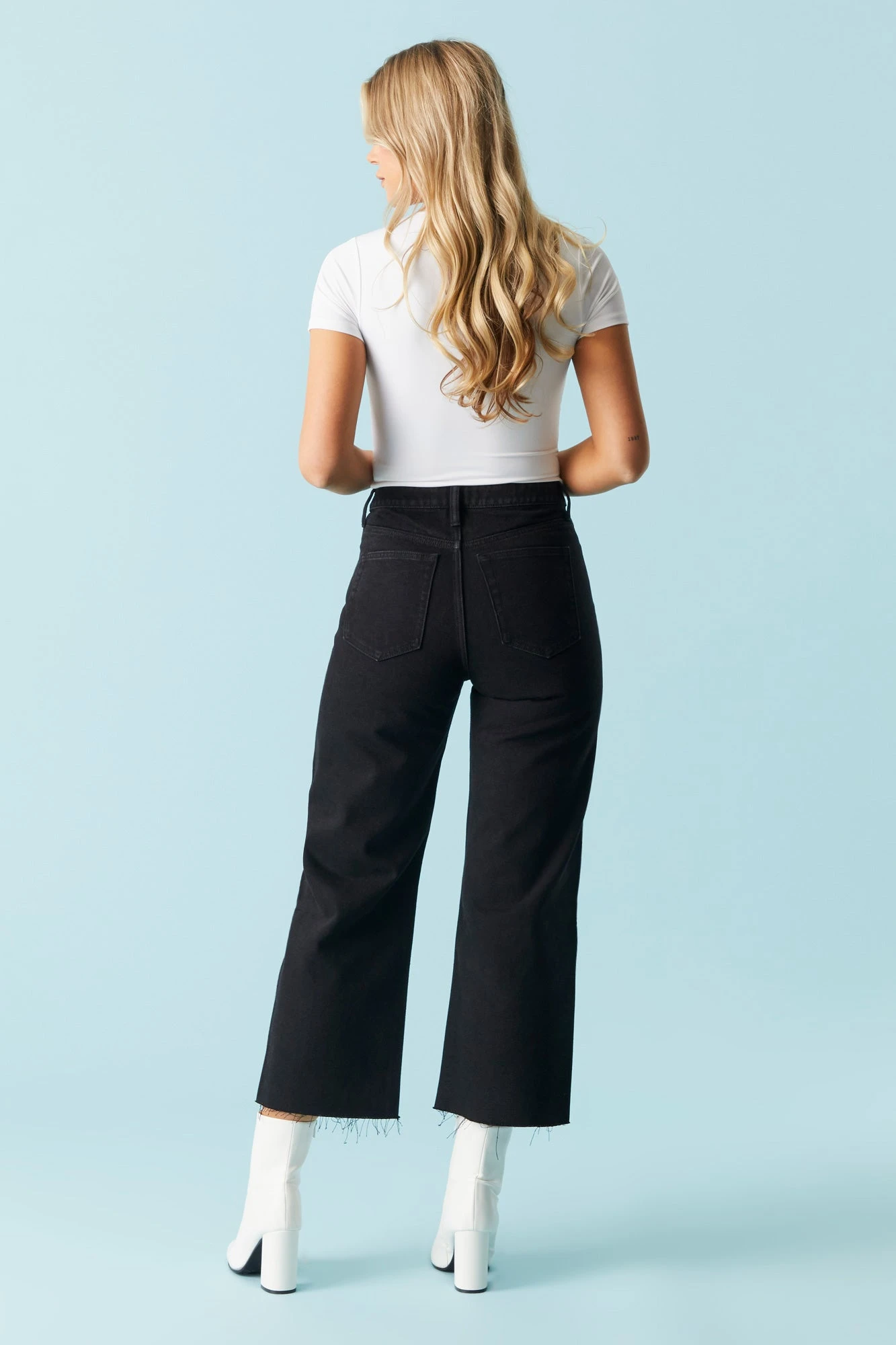 Refuge Crop Wide Leg Black Jean 3 Refuge Crop Wide Leg Black Jean - Image 3