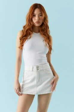 Bull Denim Coloured Mini Skirt 15 Bull Denim Coloured Mini Skirt -Deals Drape & Denim Store 052665532600 35