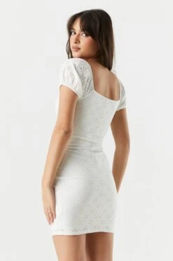 Sweetheart Eyelet Embroidered Dress -Deals Drape & Denim Store 053025914029 10 1