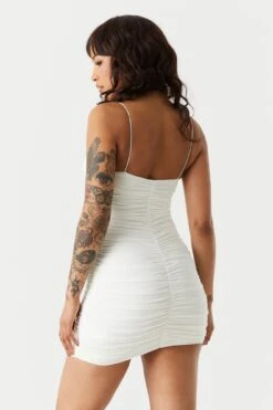 Ruched Bungee Strap Bodycon Dress 27 Ruched Bungee Strap Bodycon Dress -Deals Drape & Denim Store 053032383545 10 1