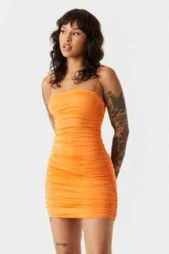 Ruched Bungee Strap Bodycon Dress 32 Ruched Bungee Strap Bodycon Dress -Deals Drape & Denim Store 053032383545 80