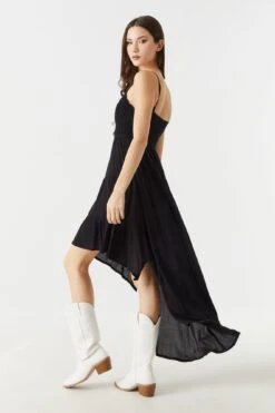 Crochet Top Hi-Low Maxi Dress -Deals Drape & Denim Store 053159980282 01 2