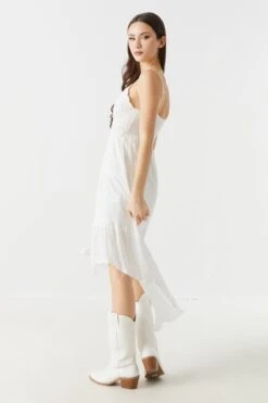 Crochet Top Hi-Low Maxi Dress -Deals Drape & Denim Store 053159980282 10 2