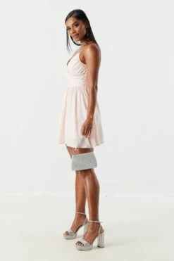 Chiffon Surplice Skater Dress 17 Chiffon Surplice Skater Dress -Deals Drape & Denim Store 053231813711 91 2