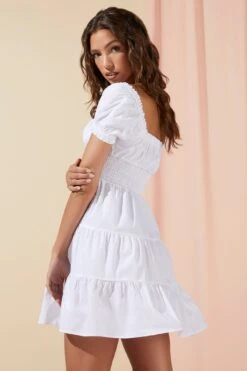 Sweetheart Smocked Tiered Dress
