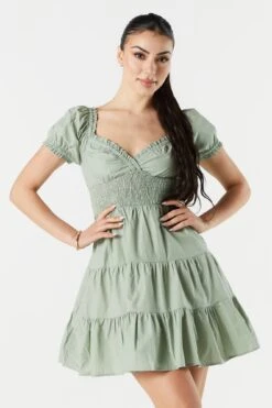 Sweetheart Smocked Tiered Dress 23 Sweetheart Smocked Tiered Dress -Deals Drape & Denim Store 053244066654 49