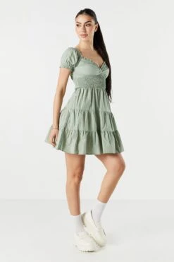 Sweetheart Smocked Tiered Dress 25 Sweetheart Smocked Tiered Dress -Deals Drape & Denim Store 053244066654 49 2