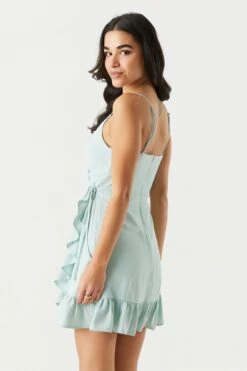 Surplice Ruffled Wrap Dress -Deals Drape & Denim Store 053255953704 49 1