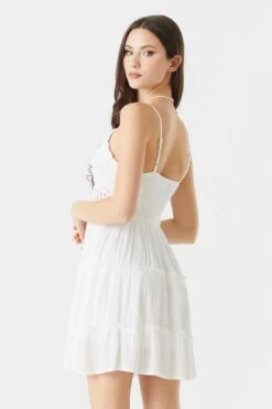 Crochet Top Tiered Mini Dress -Deals Drape & Denim Store 053259980394 10 1