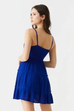 Crochet Top Tiered Mini Dress -Deals Drape & Denim Store 053259980394 40 1