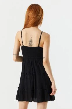 Crochet Tiered Mini Dress -Deals Drape & Denim Store 053259983940 01 1