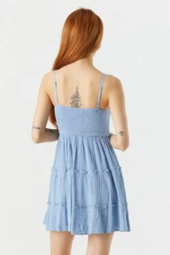 Crochet Tiered Mini Dress -Deals Drape & Denim Store 053259983940 45 1