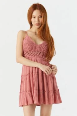 Crochet Tiered Mini Dress -Deals Drape & Denim Store 053259983940 87