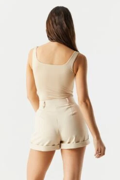 Coloured High Rise Rolled Cuff Short -Deals Drape & Denim Store 053431831339 16 1