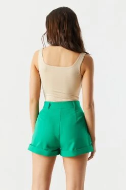 Coloured High Rise Rolled Cuff Short -Deals Drape & Denim Store 053431831339 30 1