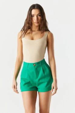 Coloured High Rise Rolled Cuff Short -Deals Drape & Denim Store 053431831339 30