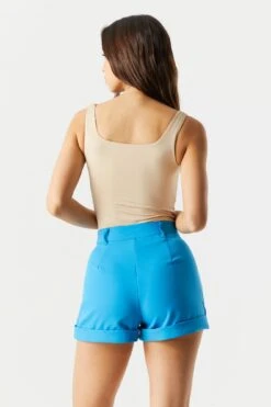 Coloured High Rise Rolled Cuff Short -Deals Drape & Denim Store 053431831339 40 1