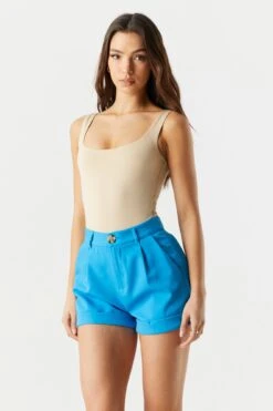 Coloured High Rise Rolled Cuff Short -Deals Drape & Denim Store 053431831339 40
