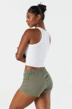 Poplin Low Rise Cargo Short 28 Poplin Low Rise Cargo Short -Deals Drape & Denim Store 053439071355 31 1 1