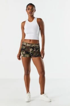Camo Poplin Low Rise Cargo Short -Deals Drape & Denim Store 053439071355 96 2