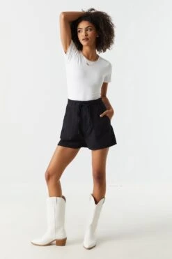 Oversized Pocket Drawstring Short -Deals Drape & Denim Store 053456181348 01 2 1