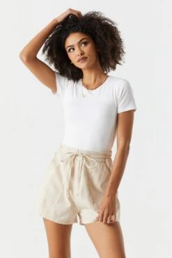 Oversized Pocket Drawstring Short -Deals Drape & Denim Store 053456181348 24 3